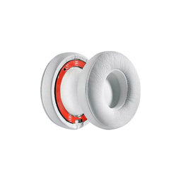 Náhradní Náušníky pro Beats Solo 4, Paměťová pěna + PU kůže, Bílé, 1 pár