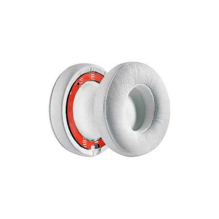 Náhradní Náušníky pro Beats Solo 4, Paměťová pěna + PU kůže, Bílé, 1 pár