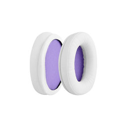 Náhradní Náušníky pro Kingston HyperX Cloud Alpha Gaming, Paměťová pěna + PU kůže, Bílé, 1 pár