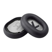 Náhradní Náušníky pro Plantronics Backbeat Pro 2, SE, 8200 UC, Paměťová pěna + PU kůže, Černé, 1 pár