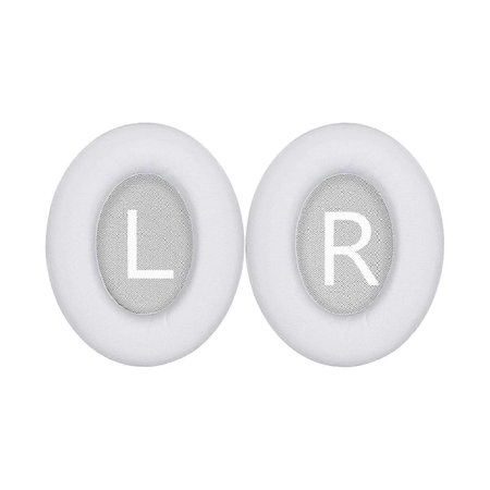 Náhradní Náušníky pro Bose 700, NC700, Paměťová pěna + PU kůže, Bílé, 1 pár