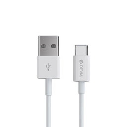 USB / USB-C kabel Smart, 2.1A, 2m, bílá, Devia
