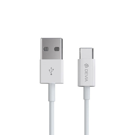 USB / USB-C kabel Smart, 2.1A, 2m, bílá, Devia