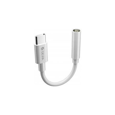 Adaptér Smart 3,5mm Jack / USB-C, bílá, Devia