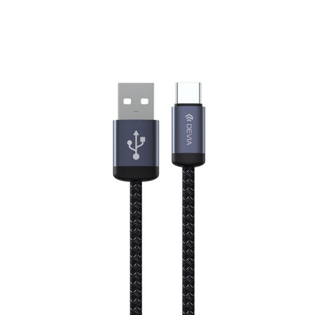 USB / USB-C kabel Gracious, 2.1A, 2m, černá, Devia