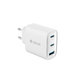 Nabíjecí adaptér Extreme Speed, 2x USB-C + USB-A, PD 65W, bílá, Devia