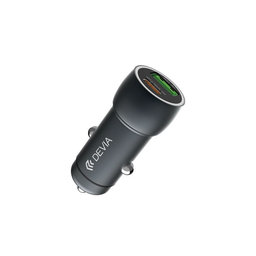 Autonabíječka Extreme Speed USB-C + USB-A, PD 30W, QC 3.0 18W, šedá, Devia