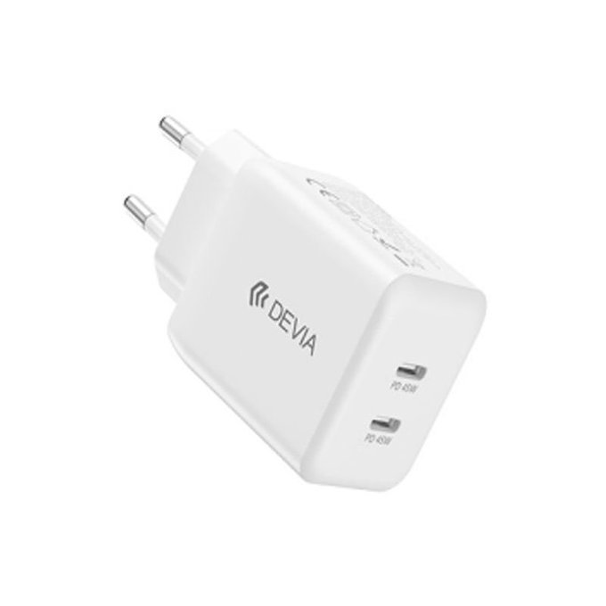 Nabíjecí adaptér Ultra7, 2x USB-C, PD 45W, bílá, Devia