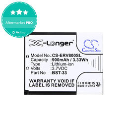 Baterie pro Sony Ericsson W595, K790i, K800i, W850i, W900i, W950i, 900mAh, Li-ion, 3.7V, BST-33, HQ