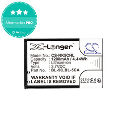 Baterie pro Nokia 1208, 1110, 2310, 1200mAh, Li-ion, 3.7V, BL-5C, HQ