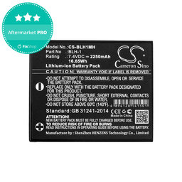 Baterie pro Olympus E-M1, 2250mAh, Li-Ion, 7.4V, BLH-1, HQ