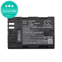 Baterie pro Canon EOS 5D Mark II, EOS 7D, EOS 70D, 2000mAh, Li-Ion, 7.4V, LP-E6, HQ