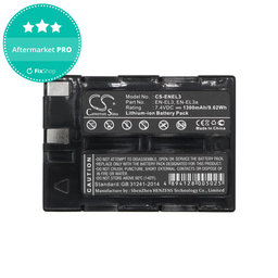 Baterie pro Nikon D100, D50, D70, D70s, 1300mAh, Li-Ion, 7.4V, EN-EL3, HQ