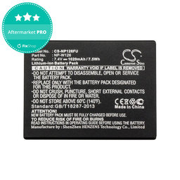 Baterie pro Fujifilm FinePix, 1020mAh, Li-Ion, 7.4V, NP-W126, NP-W126S, HQ