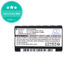 Baterie pro Jay-Tech Jay-Cam I4800, Kodak Easyshare Z1012, 1600mAh, Li-Ion, 3.7V, KLIC-8000, HQ