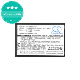 Baterie pro Yealink W53, W53h, W78h, 900mAh, Li-Ion, 3.7V, W53-BATT, HQ