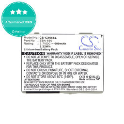 Baterie pro Siemens M8, A31, CS66, SS66, 600mAh, Li-Ion, 3.7V, EBA-660, HQ