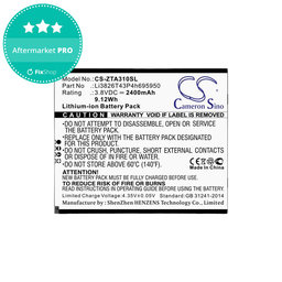 Baterie pro ZTE Blade A3, A5, Optus X Power 2, 2400mAh, Li-Ion, 3.8V, Li3826T43P4h695950, HQ