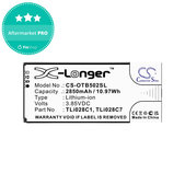 Baterie pro Alcatel 1b 2020, Alcatel Ot-5002a, 2850mAh, Li-Ion, 3.85V, TLI028C1, HQ