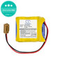Baterie pro Fanuc 18-T Series Programmable Logic, 2400mAh, Li-MnO2, 6V, BR-2/3AGCT4A, HQ