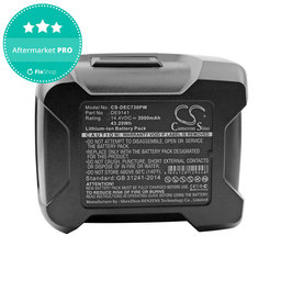 Baterie pro Dewalt DC528, DC612, DC728, DC830, Wurth BS 14-A, 3000mAh, Li-Ion, 14.4V, DE9141, HQ