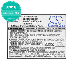 Baterie pro Samsung Galaxy Tab Active 2 8.0, 4050mAh, Li-Pol, 3.8V, EB-BT365BBU, HQ