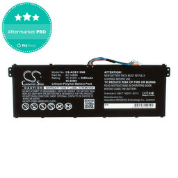 Baterie pro Acer Aspire 5, 7 E5, V3, Chromebook 11, 13, 15, 3000mAh, Li-Pol, 15.2V, AC14B18K, HQ