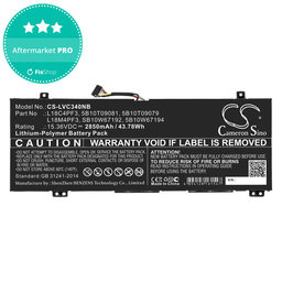 Baterie pro Lenovo Ideapad C340, Ideapad Flex, 2850mAh, Li-Pol, 15.36V, L18C4PF3, HQ