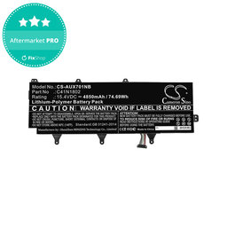 Baterie pro Asus Zephyrus Gx701, Rog Zephyrus S Gx701, Rog Gx701, 4850mAh, Li-Pol, 15.4V, C41N1802, HQ