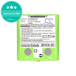 Baterie pro Detewe Outdoor Pmr a Simvalley, 700mAh, Ni-MH, 4.8V, MT700D03XXC, HQ