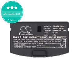 Baterie pro Sennheiser, 60mAh, Ni-MH, 2.4V, BA150, HQ