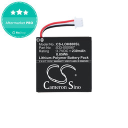 Baterie pro Logitech H800, 230mAh, Li-Pol, 3.7V, 533-000067, HQ