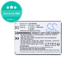 Baterie pro Agfa, Aosta, Avant, Benq, Minolta, Olympus, Polaroid, 600mAh, Li-Ion, 3.7V, Li-80B, HQ