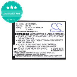 Baterie pro Nokia N97 Mini, E5, E7, BLU Hero 2, 950mAh, Li-Ion, 3.7V, BL-4D, HQ