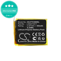 Baterie pro Fitbit Charge 5, 65mAh, Li-Pol, 3.87V, LSS271617, HQ