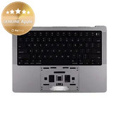 Horní rám klávesnice pro MacBook Pro 14", A3112 (2024), s klávesnicí US a baterií, Space Black, 661-42518, Genuine Apple
