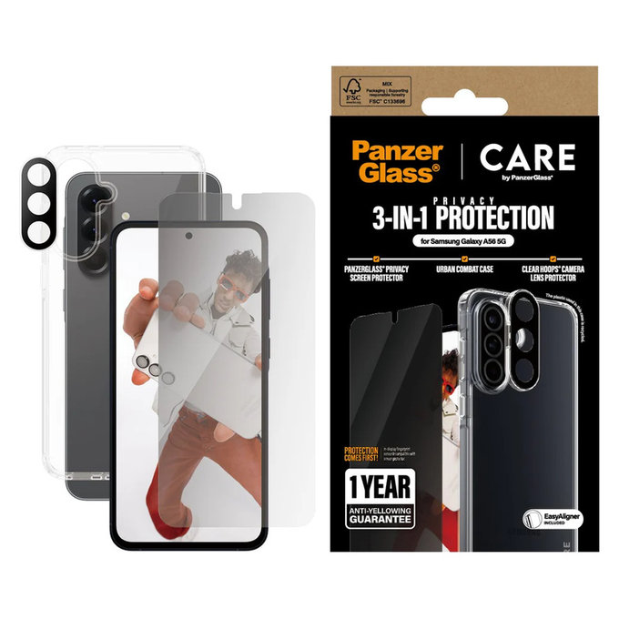 Bundle 3v1 Privacy pro Samsung Galaxy A56 5G, PanzerGlass