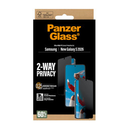 PanzerGlass - Tvrzené sklo UWF 2-Way Privacy s aplikátorem pro Samsung Galaxy S26, čiré