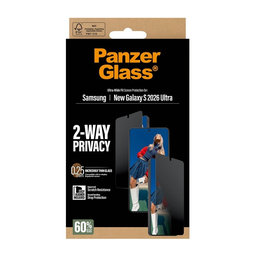 PanzerGlass - Tvrzené sklo UWF 2-Way Privacy s aplikátorem pro Samsung Galaxy S26 Ultra, čiré
