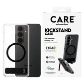 Pouzdro Kickstand s černým QI pro Samsung Galaxy S26, Transparentní, PanzerGlass