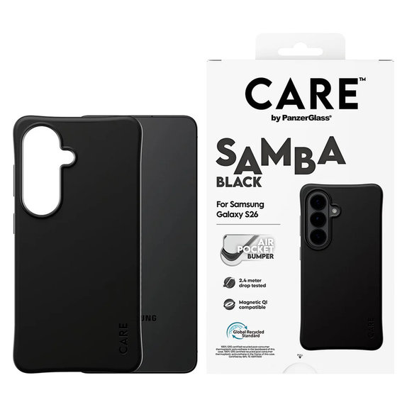 Pouzdro Samba s QI pro Samsung Galaxy S26, Černá, PanzerGlass