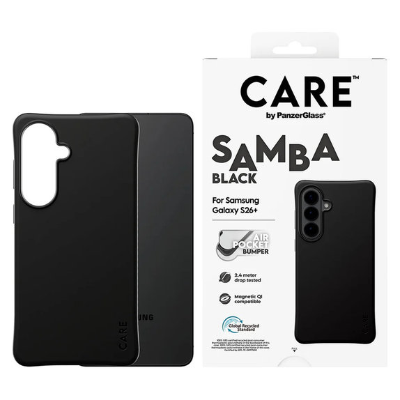 Pouzdro Samba s QI pro Samsung Galaxy S26+, Černá, PanzerGlass