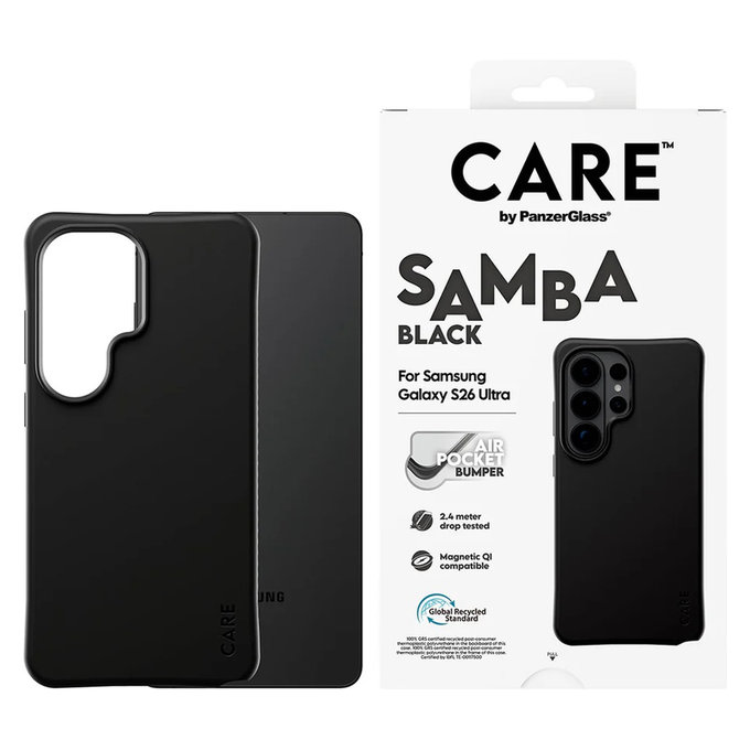 Pouzdro Samba s QI pro Samsung Galaxy S26 Ultra, Černá, PanzerGlass