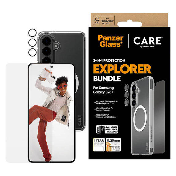 Bundle Explorer 3v1 pro Samsung Galaxy S26+, PanzerGlass