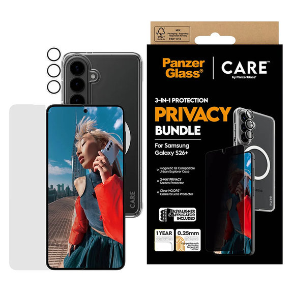 Bundle Privacy 3v1 pro Samsung Galaxy S26+, PanzerGlass