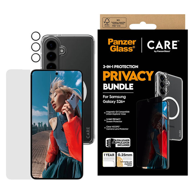 Bundle Privacy 3v1 pro Samsung Galaxy S26+, PanzerGlass