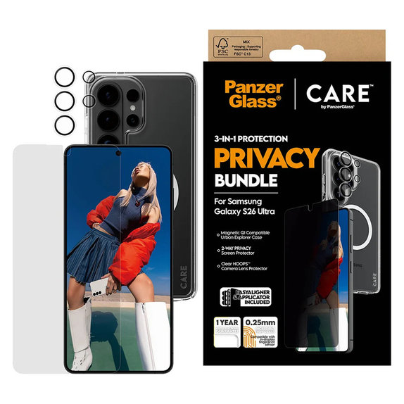Bundle Privacy 3v1 pro Samsung Galaxy S26 Ultra, PanzerGlass