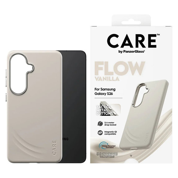 Pouzdro FLOW s QI pro Samsung Galaxy S26, Vanilla, PanzerGlass