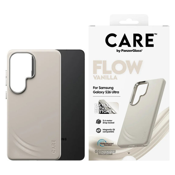 Pouzdro FLOW s QI pro Samsung Galaxy S26 Ultra, Vanilla, PanzerGlass