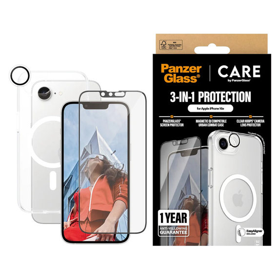 Bundle 3v1 pro iPhone 17e/16e, PanzerGlass